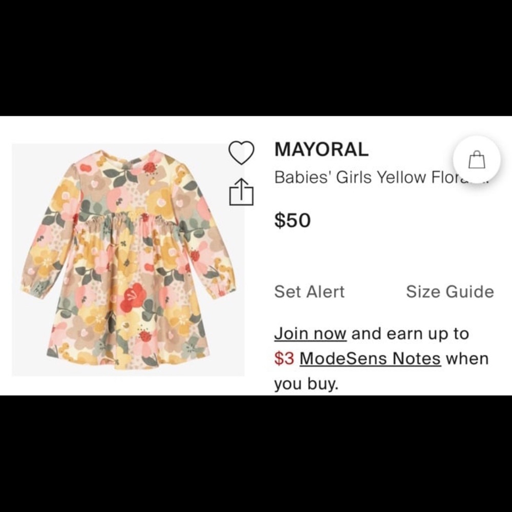 Mayoral Girls' Floral Long Sleeve Dress - Yellow, Pink, and Red